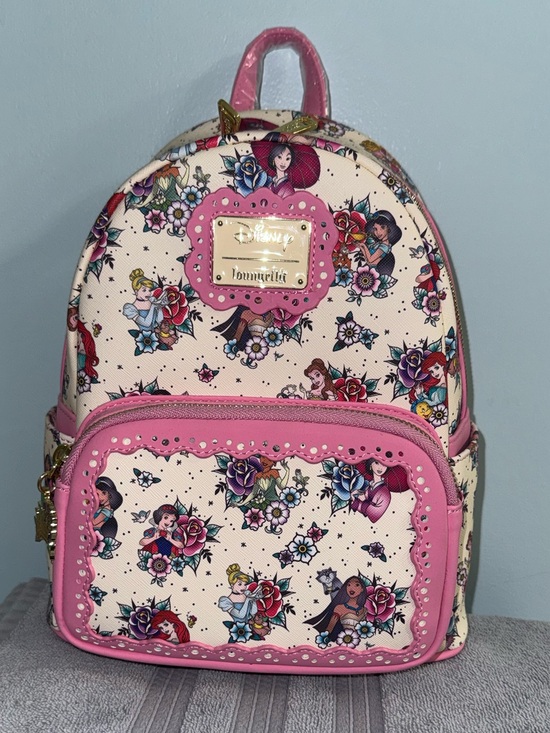 Loungefly Handbags - Loungefly Disney Princess Floral Tattoo Mini Backpack & Wallet Set- NWT!